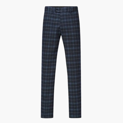 Kariertes Anzug Set - Slim Fit Herrenanzug 3-teilig Modern