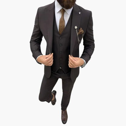 Slim Fit Anzug Set - Herrenanzug 3-teilig für Abendmode